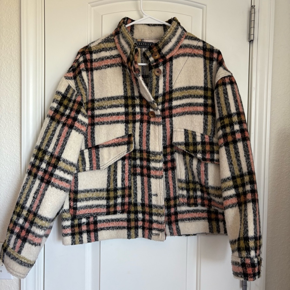 Bagatelle Collection Women’s Plaid Button Shacket - Size L